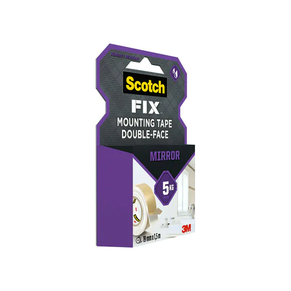 Cinta doble cara de montaje de espejos Scotch-Fix 4496W-1915-P 1 rollo/pack 3M