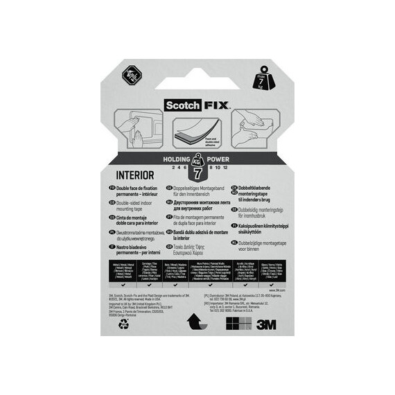 Cinta de montaje para interiores Scotch-Fix 4496G-1915-F (1 rollo/pack) 3M