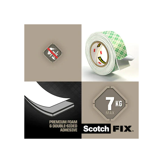 Cinta de montaje para interiores Scotch-Fix 4496G-1915-F (1 rollo/pack) 3M