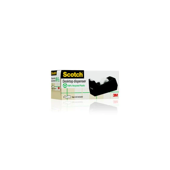 Black desktop tape dispenser Scotch C38 3M
