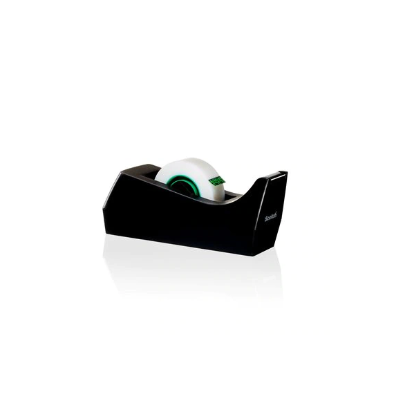 Black desktop tape dispenser Scotch C38 3M
