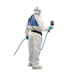 Macacão de proteção 4520 tipo 5/6 leve e respirável contra poeiras perigosas e respingos Branco+Verde 3M