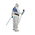 Protective coverall 4520 type 5/6 light and breathable against dangerous dust and splashes White+Green 3M