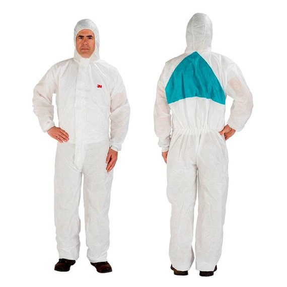 Protective monkey type 5/6 lightweight and breathable against dangerous powder and white splash + green 3m. Ref: 4520