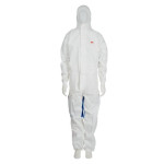 Schutzanzug 4535 aus weichem Material, gegen gefährliche Partikel Typ 5/6 Weiß+Blau 3M