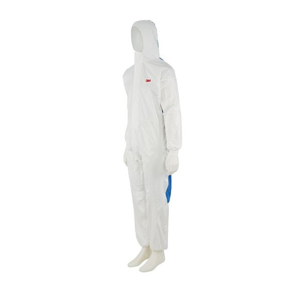 Schutzanzug 4535 aus weichem Material, gegen gefährliche Partikel Typ 5/6 Weiß+Blau 3M