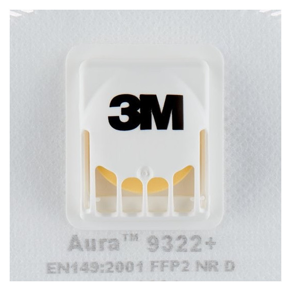 Mascherina usa e getta per particelle + Aura FFP2 NR D con valvola, a 3 pannelli 3M