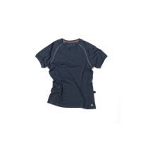 T-Shirt work model Primate with cotton fabric and technology 73.5 breathable in blue and black DIKE