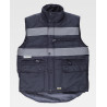High collar padded vest with reflective tapes WORKTEAM S3207