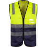 Colete de alta visibilidade com ribete e porta identificador WORKTEAM C3615