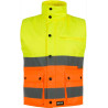 Colete Fluorescente de gola alta alongada WORKTEAM S4063 em tecido Oxford