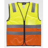 Colete de Alta Visibilidade com acabamento em verde e laranja Fluorescente WORKTEAM C3616
