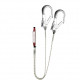Festmacherelement doppelt Ø10,5 mm mit Energieabsorber und 64 mm Haken - EN 354, EN 355 & EN 362 (Ref. ABM + LB102 + 2z023)