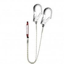 Élément d'amarrage double Ø10,5 mm avec absorbeur d'énergie et crochet 64mm - EN 354, EN 355 & EN 362 (Réf. ABM + LB102 + 2Z023)