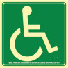Evacuation sign for the disabled in Aluminum at a viewing distance of 10m SEKURECO