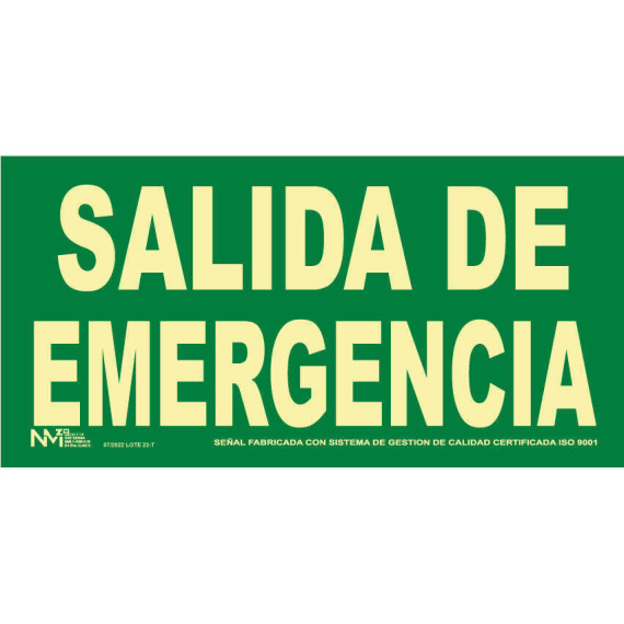 Luminescente de saída de emergência de sinal