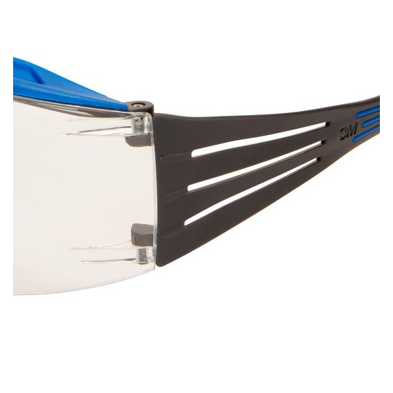 Gafas de seguridad incoloras de montura azul/gris antiempañante y antirrayaduras (K y N) SecureFit 400X 3M