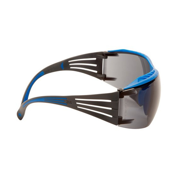 Lunettes à monture bleue/grise anti-buée Scotchgard™ (K et N), lentille grise SecureFit 400X (20 pcs) 3M