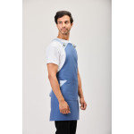 Apron with bib in canvas combined with crossed straps M752 WORKTEAM