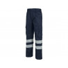 Straight cotton pants with reflective strips WORKTEAM B1447