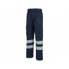 Straight cotton pants with reflective tapes WORKTEAM B1447