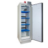 Feuerfester Hochsicherheitsschrank, 90 Minuten, 1 Tür für Lithium-Ionen-Batterien, Regal + Alarm + Detektor + Feuerlöscher