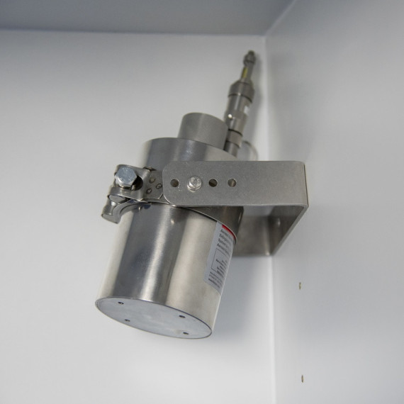Armadio di sicurezza ignifugo 90 minuti, 1 porta per batterie agli ioni di litio, con 2 ripiani E48LI + 1 EX100LI (estintore)