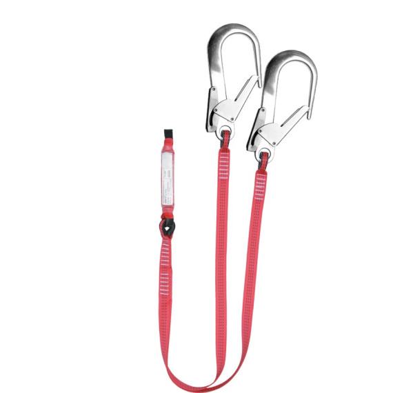 Elemento di ormeggio Doppio nastro 30 mm con assorbitore di energia e gancio da 64 mm - IT 354, IT 355 & EN 362 (ref. ABM-2T + 2