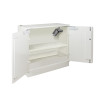 2-door fireproof cabinet for lithium batteries pre-equipped with 1 E04LI shelf + 1 EX100LI (fire extinguisher)