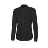 Shirt with a stand-up collar and long sleeves for women in stretch poplin fabric VELILLA Series 405015S