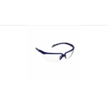 Gafa de segurança incolor com armação cinza/azul anti-risco (+K) S2001ASP-BLU-EU Solus 2000 3M