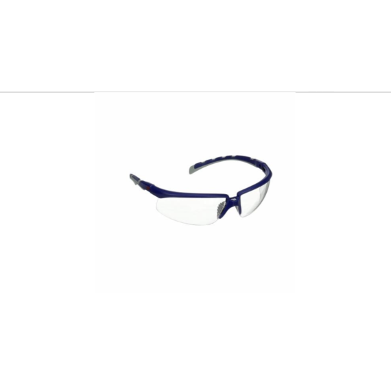 Colorless safety glasses with gray/blue frame anti-scratch (+K) S2001ASP-BLU-EU Solus 2000 3M