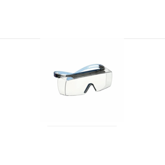 Cubregafas incolore avec des branches bleues de monture bleue Scotchgard anti-buée (K&N) SecureFit 3700 3M