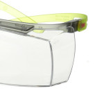 Goggle cover with clear eyepiece and lime green anti-fog frame (K&N) SecureFit Scotchgard 3700 3M