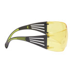Occhiali protettivi con montaggio nero / verde Lente ambra, anti-lancio e antimizzazione 3m. Rif: SF403AF