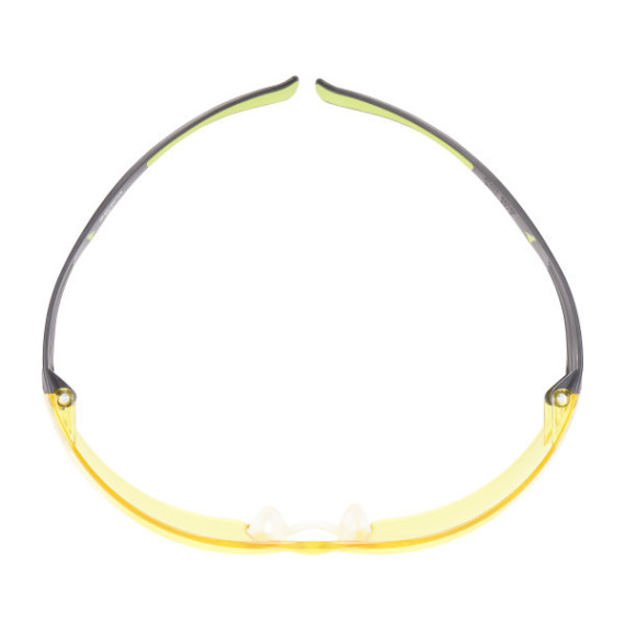 Lunettes de protection avec lentille ambre de montage noir / vert, anti-lancement et anti-chronométrage 3m. Ref: SF403AF