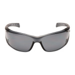 Óculos de segurança de lentes cinzentas e montura preta-verde, anti-arranhões/anti-escaldamento 3M