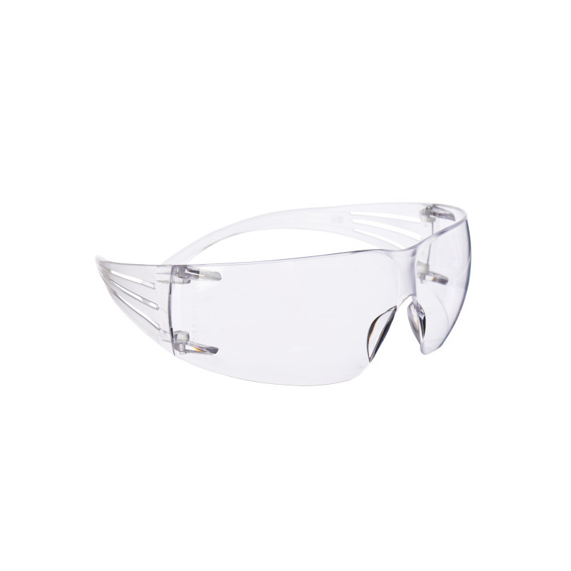 Gafas de seguridad incoloras con protección lateral antirrayaduras 3M. REF: SF201AS
