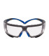 Gafas de seguridad incoloras de montura azul gris con espuma Scotchgard™ (K y N) 3M. REF: SF401SGAF-BFM