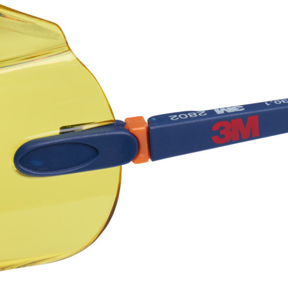 Cubregafas antirayaduras ámbar CONFORT AR 2802 patillas ajustables con ruleta 3M. G2802