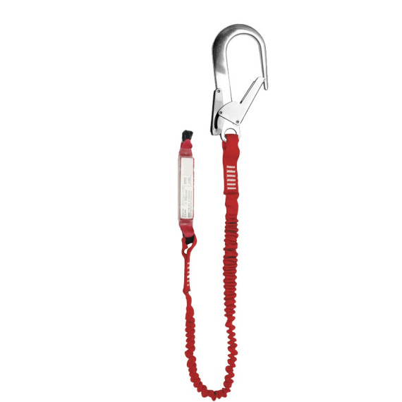 Ruban élastique d'élément avec absorbeur d'énergie et crochet 64mm - EN 354, EN 355 & EN 362 (Réf. ABM + LE101 + AZ023)