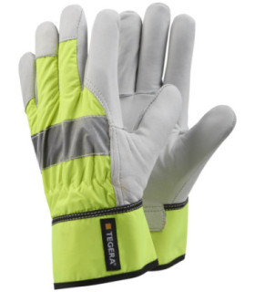 Guantes de piel resistente clásico flúor TEGERA 198 (6 pares)