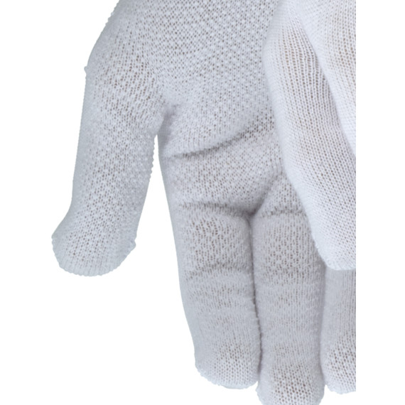 Textilhandschuhe mit weißen Vinylpunkten TEGERA 921 (12 Paare)