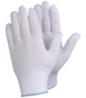 Gants en coton flexible jauge 15 sans coutures TEGERA 919 (12 paires)