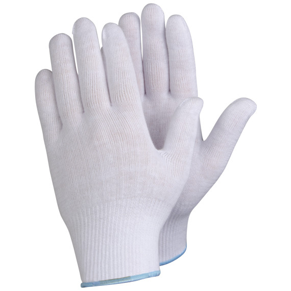 Luvas de algodão flexível galga 15 sem costuras TEGERA 919 (12 pares)