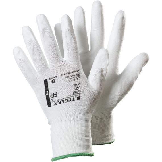 Standard PU-Synthetikhandschuhe in Weiß TEGERA 867