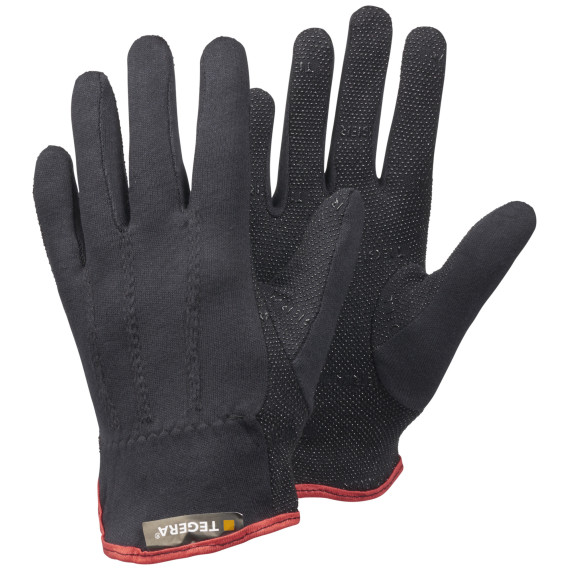 Gants textiles avec points en PVC Cat. I pour travaux de montage TEGERA 8125 (12 paires)
