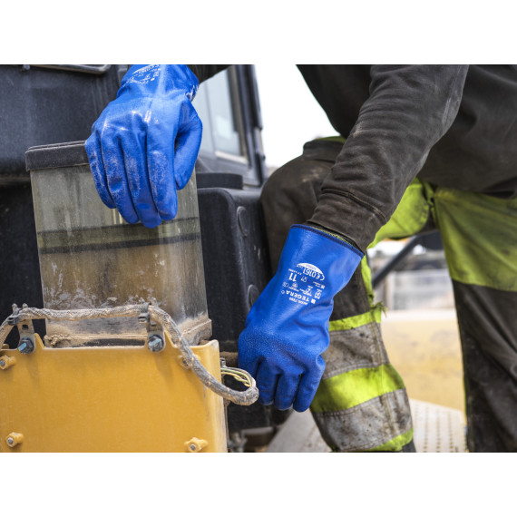 Nitrile gloves for chemicals for winter TEGERA 7350 (5 pairs)