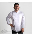 Chaqueta Gastrochef con cuello Mao y botones ocultos Unisex ATON UNIFORMES GARY'S 930005