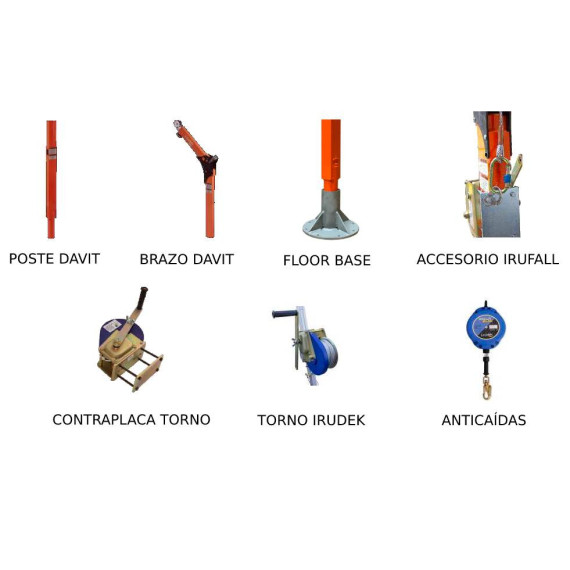 Kit Davit Bodenbasis 30048 mit der TRN1-Drehmaschine